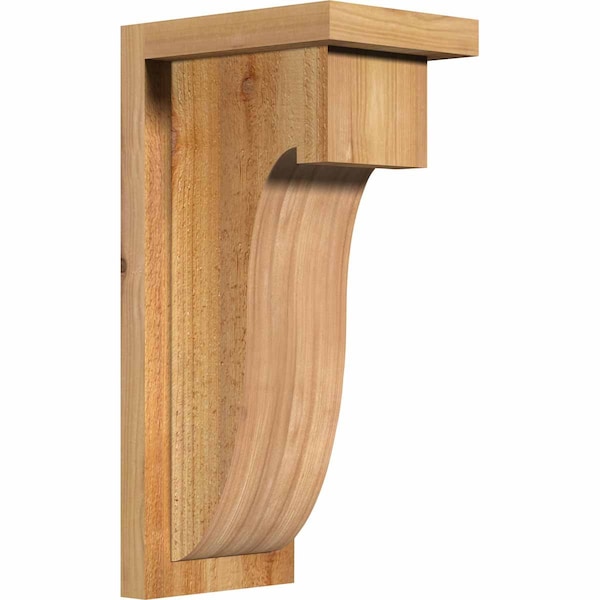 Ekena Millwork Del Monte Rough Sawn Corbel w/Backplate, Western Red Cedar, 6"W x 8"D x 16"H COR06X08X16DEL01RWR - main